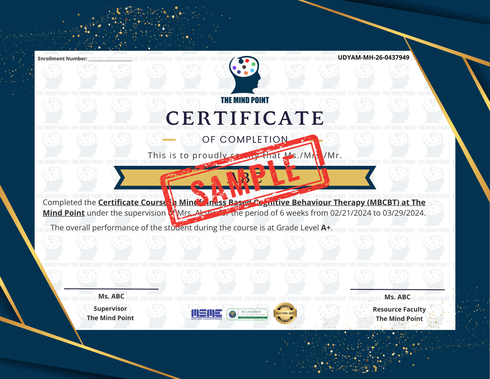 Sample Certificate